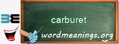 WordMeaning blackboard for carburet